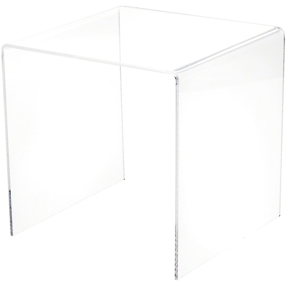 Plymor Clear Acrylic Square Display Riser, 7" H x 7" W x 7" D (1/8" thick) (12 Pack)