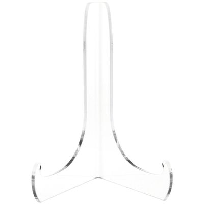 Plymor Clear Acrylic Small 60-Degree Angle Easel with Shallow Support Ledges, 4.5" H x 3.25" W x 2.5" D, fits Lightweight 4" x 6" Items, Like Small Photo (24 Pack)