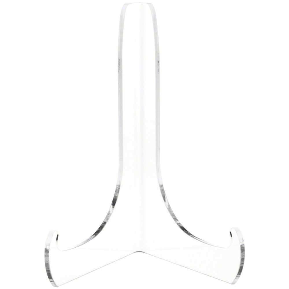 Plymor Clear Acrylic Small 60-Degree Angle Easel with Shallow Support Ledges, 4.5" H x 3.25" W x 2.5" D, fits Lightweight 4" x 6" Items, Like Small Photo (24 Pack)