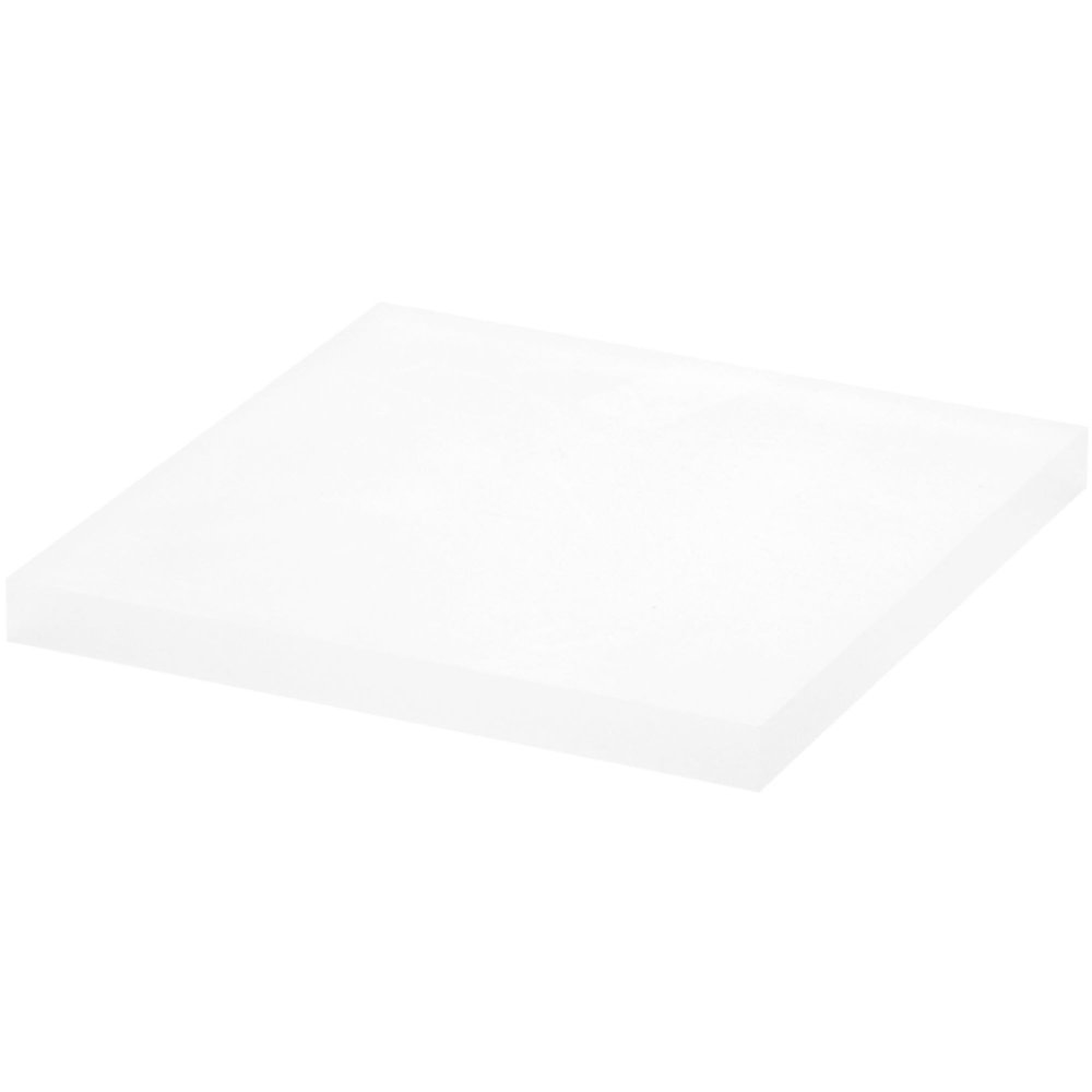 Plymor Frosted Square Acrylic Display Base, 4" W x 4" D x 0.375" H, Pack of 2
