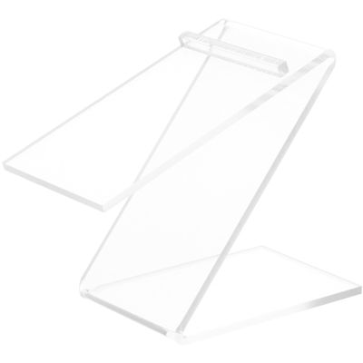 Plymor Clear Acrylic Elevated Heel Z Shoe Display Riser, 3" W x 6.25" D x 5.25" H (12 Pack)