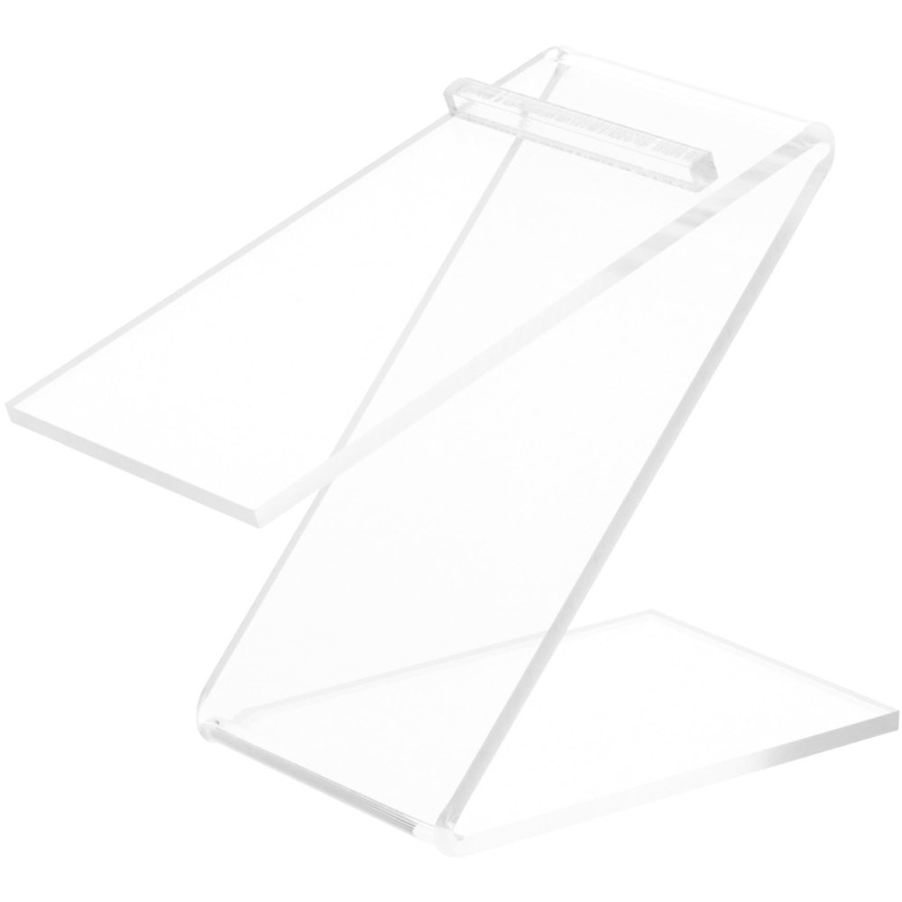 Plymor Clear Acrylic Elevated Heel Z Shoe Display Riser, 3" W x 6.25" D x 5.25" H (12 Pack)