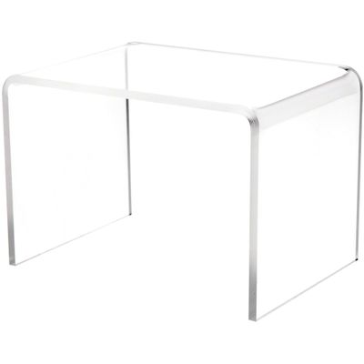 Plymor Clear Acrylic Rectangular Display Riser, 4" H x 6" W x 4" D (3/16" thick) (12 Pack)