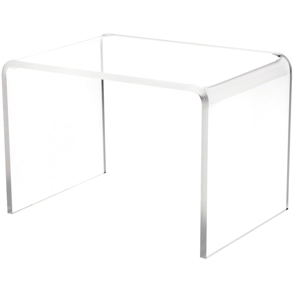 Plymor Clear Acrylic Rectangular Display Riser, 4" H x 6" W x 4" D (3/16" thick) (12 Pack)