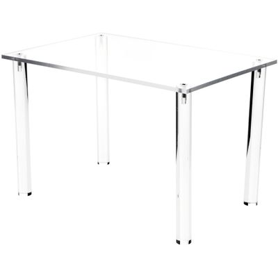 Plymor Clear Acrylic Rectangular 4-Leg Display Riser, 8" H x 12" W x 8" D (6 Pack)
