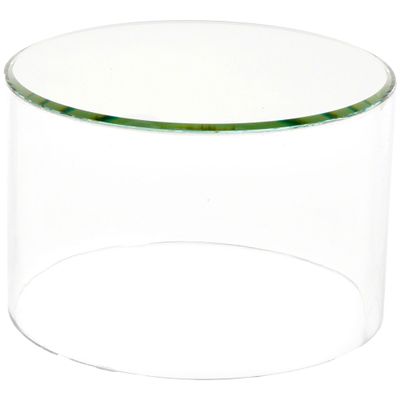 Plymor Clear Acrylic Cylinder Display Riser with Mirror Top, 4" H x 6" D (3 Pack)