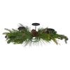 32" Brown and Green Artificial Pine Cone and Pine Needle Christmas Candle Holder view 1