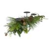 32" Brown and Green Artificial Pine Cone and Pine Needle Christmas Candle Holder view 2