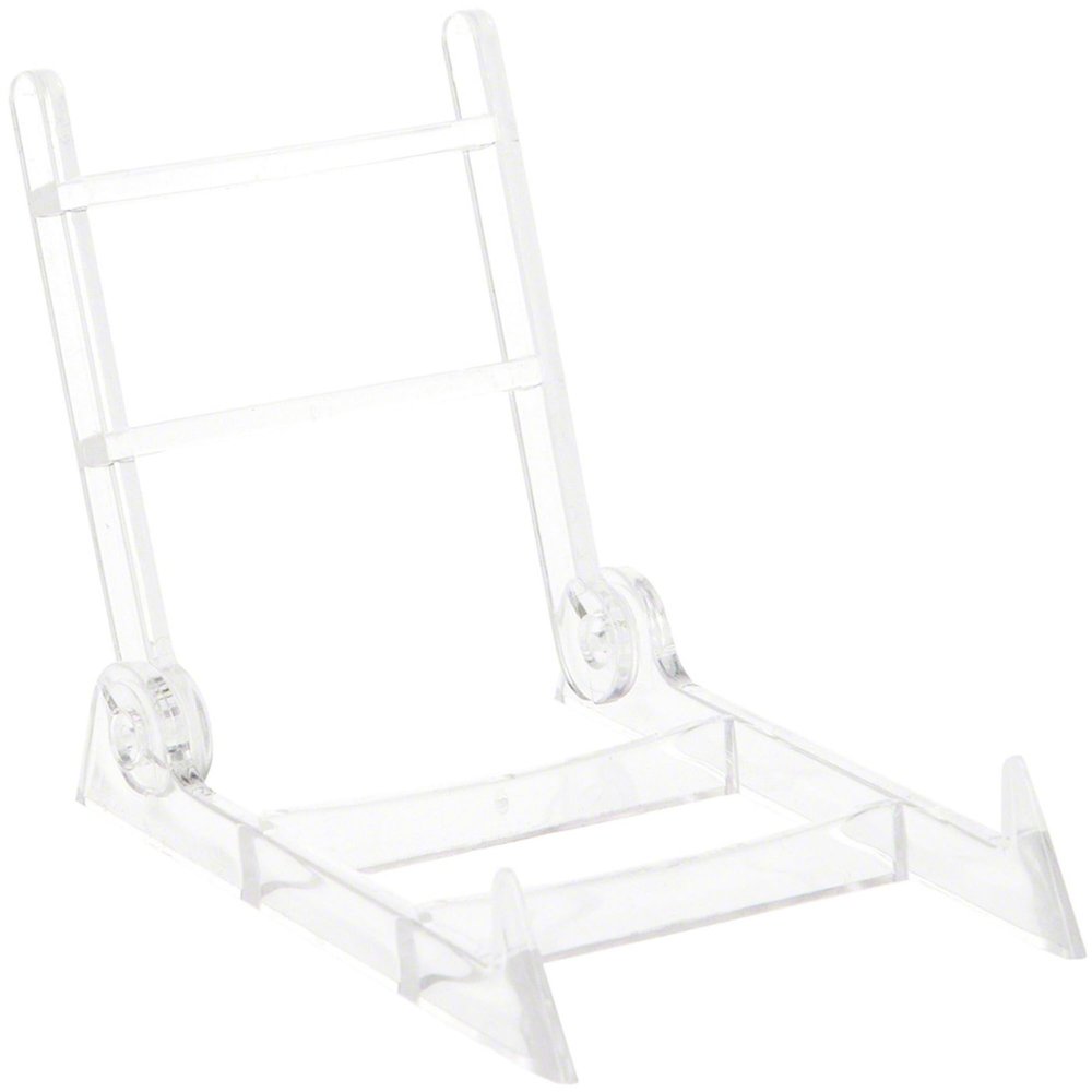 Plymor Clear Acrylic Adjustable Display Easel, 2.375" W x 3.5" D x 3" H (6 Pack)