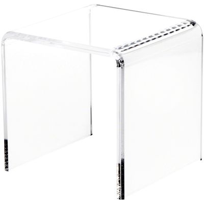 Plymor Clear Acrylic Beveled Square Display Riser, 7" H x 7" W x 7" D (3/8" Thick) (3 Pack)