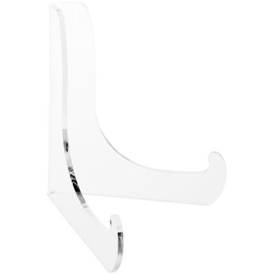 Plymor Clear Acrylic 60-Degree Angle Easel With Deep Support Ledges, 4.5" H x 4.5" W x 3.5" D (24 Pack)