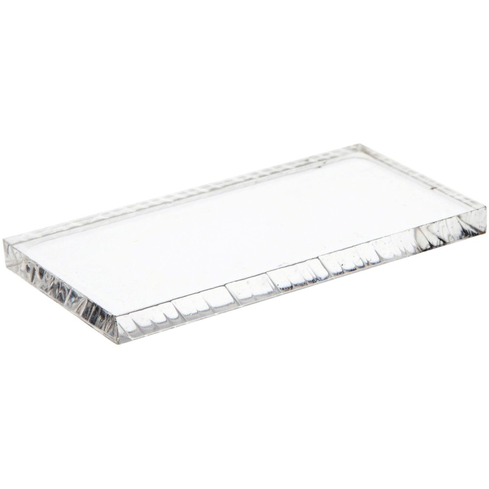 Plymor 3" W x 1.5" D x 0.25" H Clear Economy Acrylic Display Base (3 Pack)