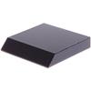 Plymor Black Acrylic Square Display Base (Angled-Front for Label), 2" W x 2" D x 0.375" H, Pack of 2 view 1