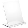 Plymor Clear Acrylic Angled Flat Display Easel with 1" Front Ledge, 11.25" H x 10" W x 6.25" D (6 Pack) view 1
