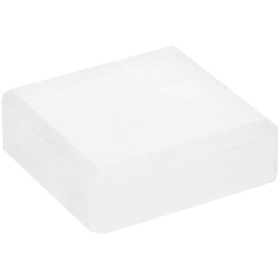 Plymor Frosted Acrylic Square Beveled Display Base, 3" W x 3" D x 1" H, Pack of 2