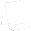 Plymor Clear Acrylic Flat Back Display Easel with 2" Box Ledge, 5.5" H x 4" W x 5" D (12 Pack) view 1