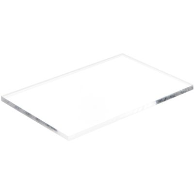 Plymor Clear Acrylic Rectangular Polished Edge Display Base, 6" W x 4" D x 0.25" H, Pack of 12