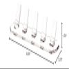 Plymor Clear Acrylic Ring Finger Display, Five, 8.25" W x 2.25" D x 1.75" H (3 Pack) view 3