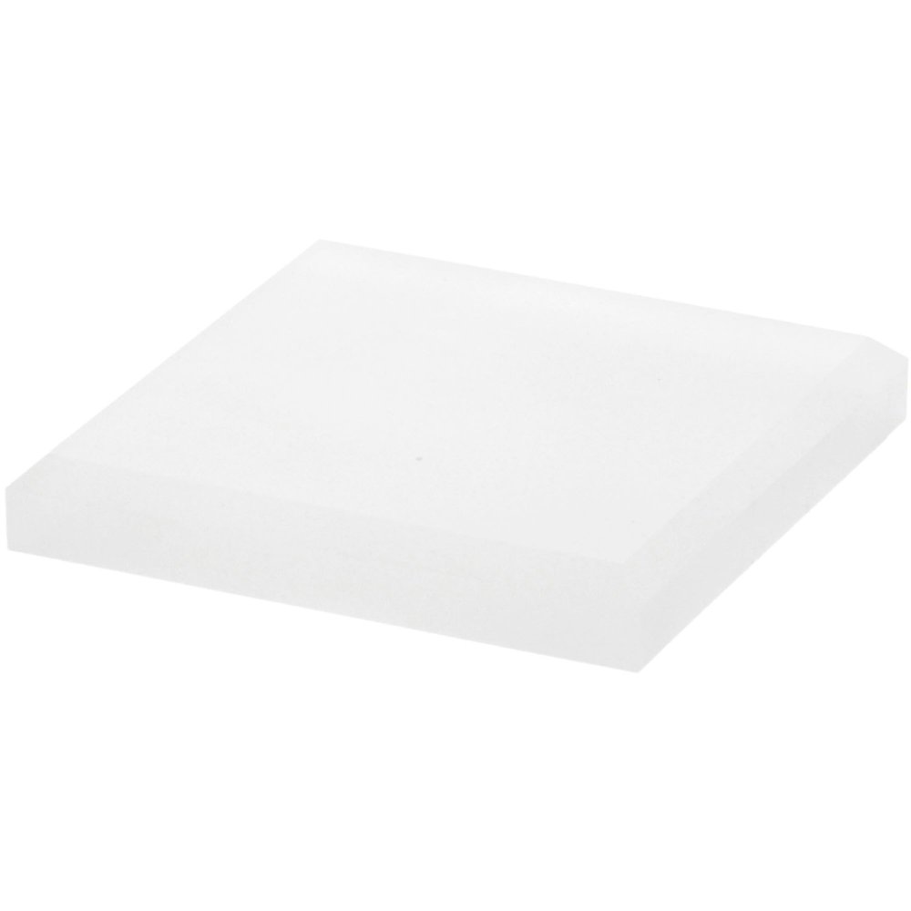 Plymor Frosted Acrylic Square Beveled Display Base, 3" W x 3" D x 0.5" H, Pack of 2