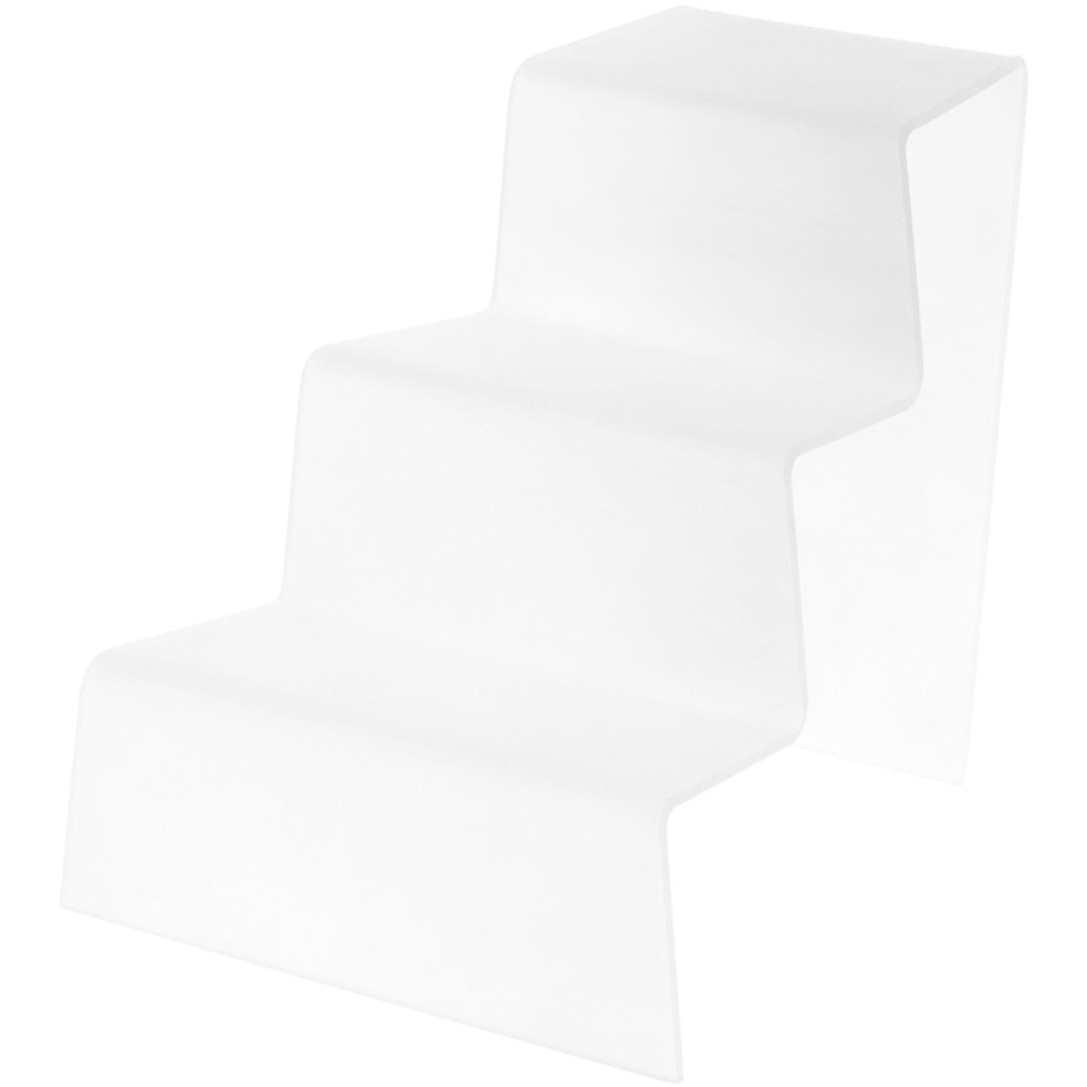 Plymor Frosted Acrylic Tapered Display Stairs, 12" H x 12" W x 12.5" D (2 Pack)