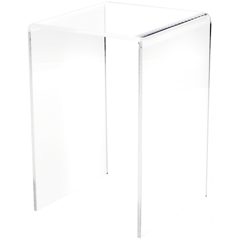 Plymor Clear Acrylic Vertical Square Display Riser, 9" H x 6" W x 6" D (3/16" thick) (6 Pack)