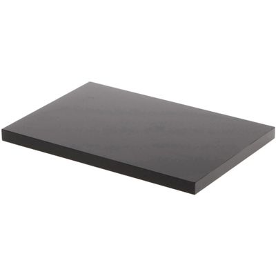 Plymor Black Rectangular Acrylic Display Base, 6" W x 4" D x 0.375" H, Pack of 3
