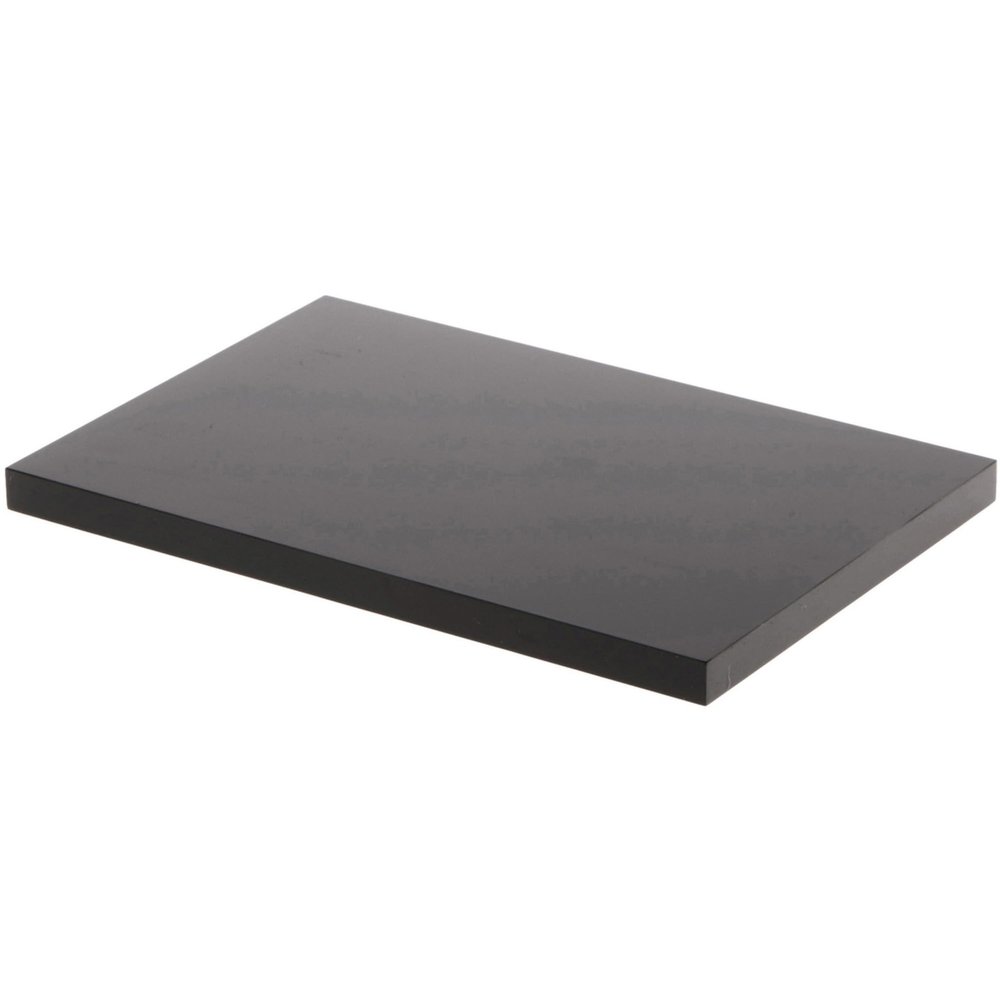 Plymor Black Rectangular Acrylic Display Base, 6" W x 4" D x 0.375" H, Pack of 3