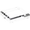 Plymor Clear Acrylic Square Beveled Display Base, 3" W x 3" D x 0.75" H, Pack of 3 view 1