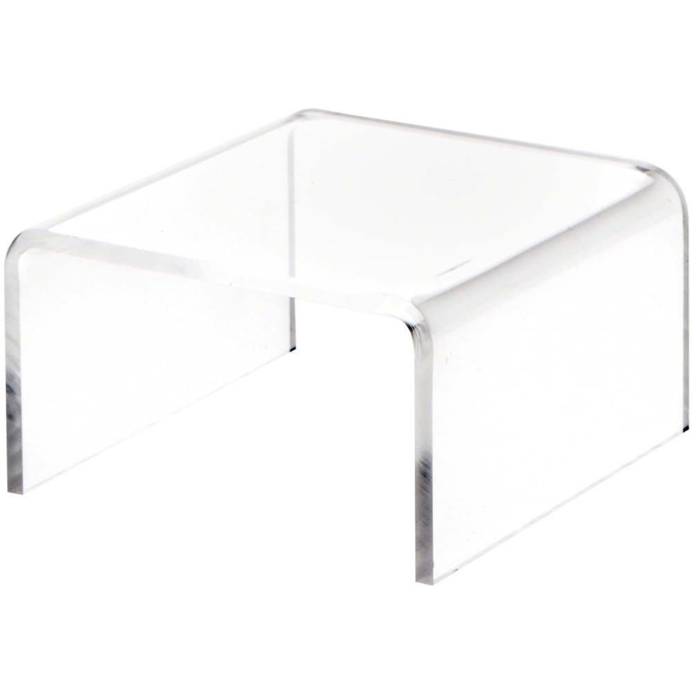 Plymor Clear Acrylic Short Square Display Riser, 1.5" H x 3" W x 3" D (1/8" thick) (24 Pack)