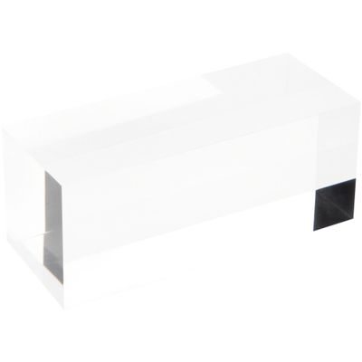 Plymor Clear Polished Acrylic Rectangular Display Block, 2" H x 2" W x 5" D (3 Pack)