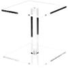 Plymor Clear Acrylic Square Barbell Pedestal Display Riser, 6.5" H x 6" W x 6" D (1/4" thick) (6 Pack) view 1