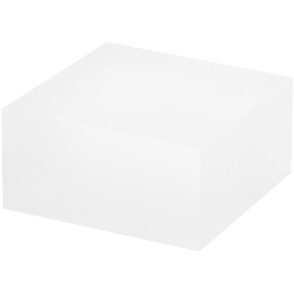 Plymor Frosted Acrylic Square Display Block, 1.5" H x 3" W x 3" D (3 Pack)