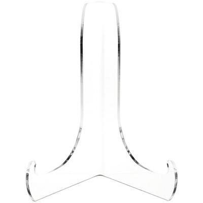Plymor Clear Acrylic 60-Degree Angle Easel With Shallow Support Ledges, 6" H x 4.5" W x 3.5" D (24 Pack)
