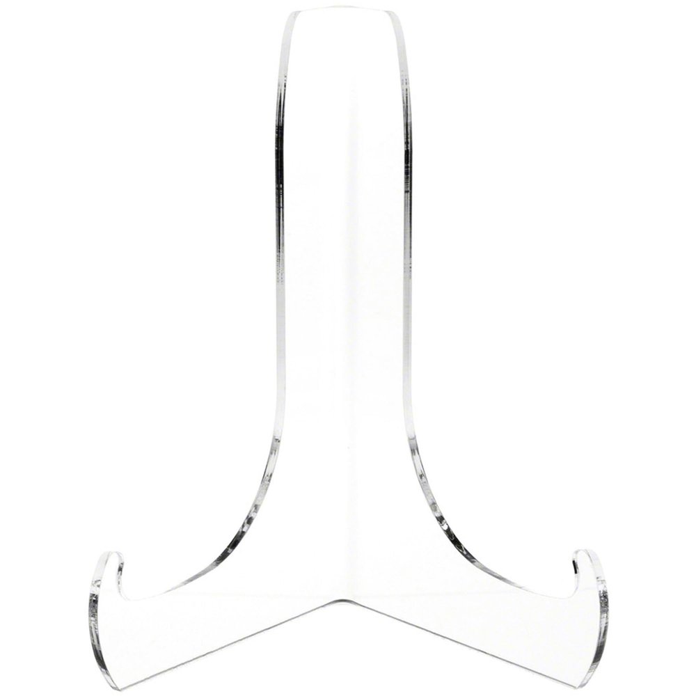 Plymor Clear Acrylic 60-Degree Angle Easel With Shallow Support Ledges, 6" H x 4.5" W x 3.5" D (24 Pack)