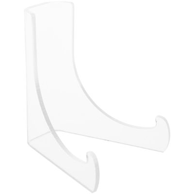 Plymor Clear Acrylic Flat Back Easel with Deep Support Ledges, 3" H x 2.25" W x 2.5" D (24 Pack)