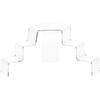 Plymor Clear Acrylic 3-Step, 2-Sided Stair Display Riser 5.25" H x 11.5" W x 6.5" D (3 Pack) view 1