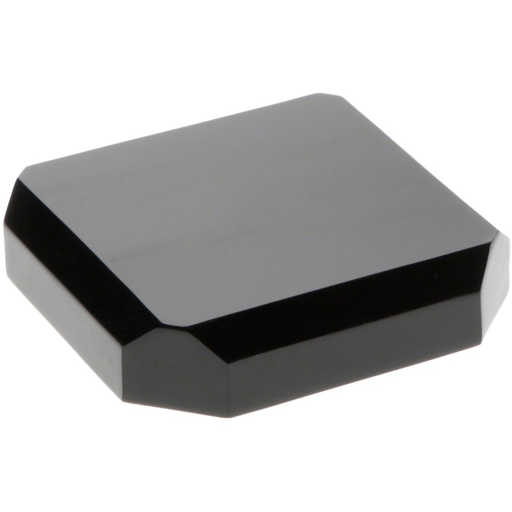 Plymor Black Acrylic Beveled Corner-Cut Display Base, 3" W x 3" D x 0.75" H, Pack of 3