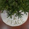 48" Cream and Gold Peace and Reindeer Christmas Tree Skirt view 2