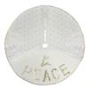 48" Cream and Gold Peace and Reindeer Christmas Tree Skirt view 4