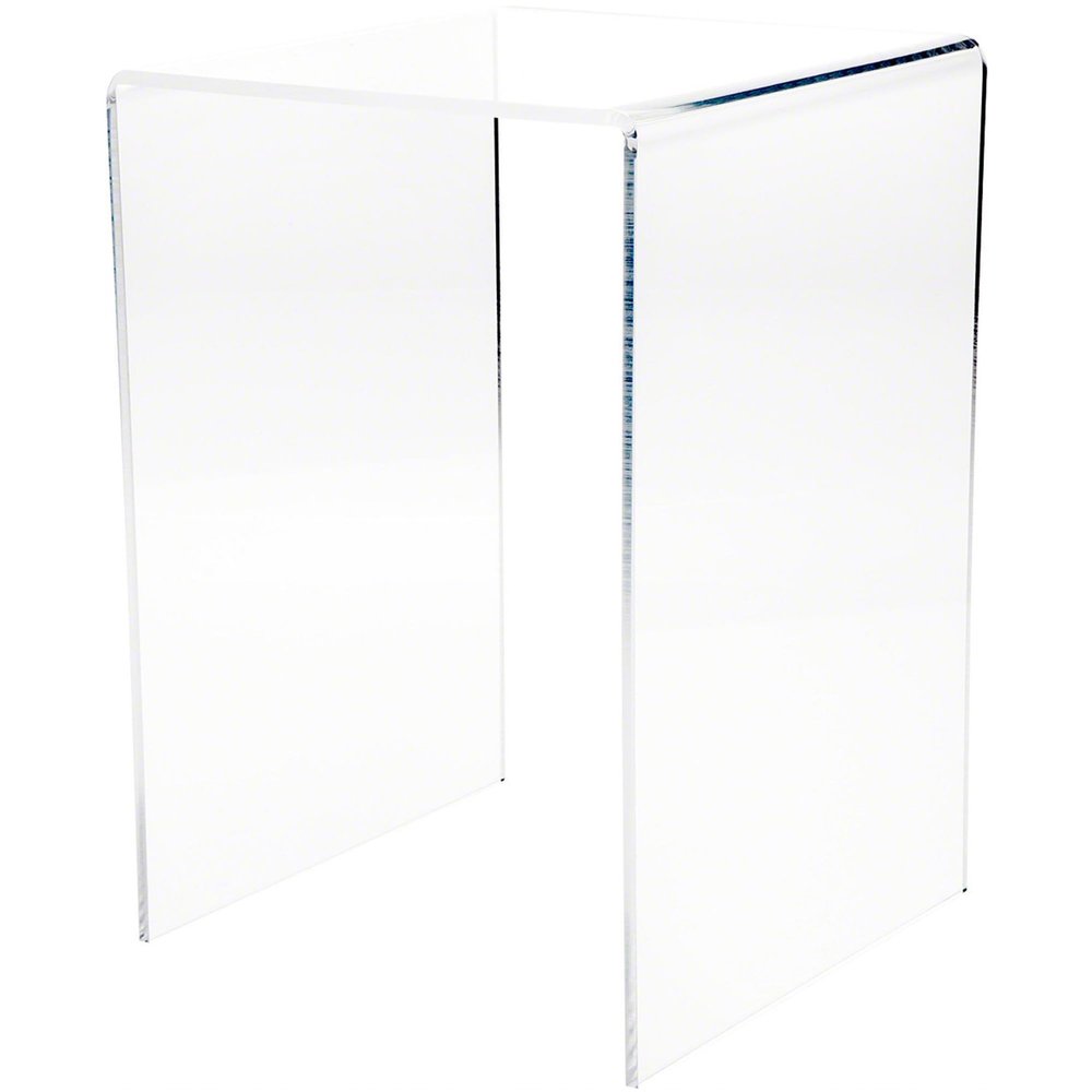 Plymor Clear Acrylic Vertical Square Display Riser, 13.5" H x 9" W x 9" D (1/4" thick) (2 Pack)