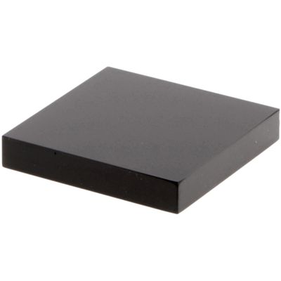 Plymor Black Square Acrylic Display Base, 2" W x 2" D x 0.375" H, Pack of 2