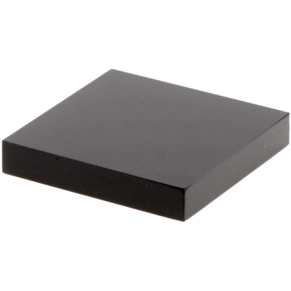 Plymor Black Square Acrylic Display Base, 2" W x 2" D x 0.375" H, Pack of 2