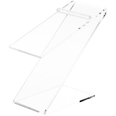 Plymor Clear Acrylic Elevated Heel Z Shoe Display Riser, 3" W x 6.25" D x 7.25" H (12 Pack)