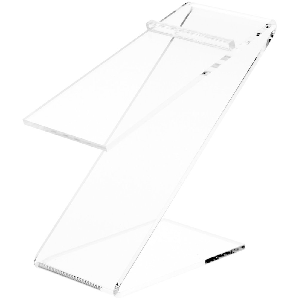 Plymor Clear Acrylic Elevated Heel Z Shoe Display Riser, 3" W x 6.25" D x 7.25" H (12 Pack)