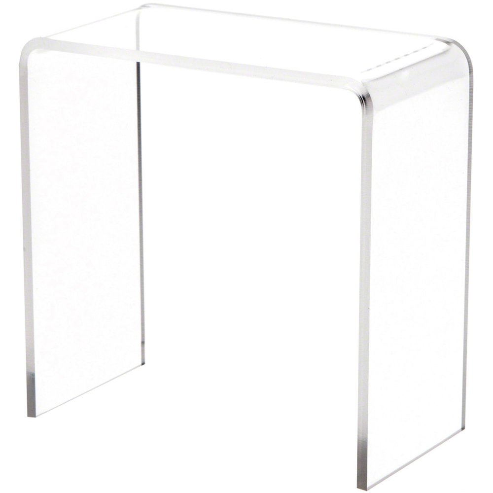 Plymor Clear Acrylic Vertical Rectangular Display Riser, 4" H x 4" W x 2" D (1/8" thick) (12 Pack)