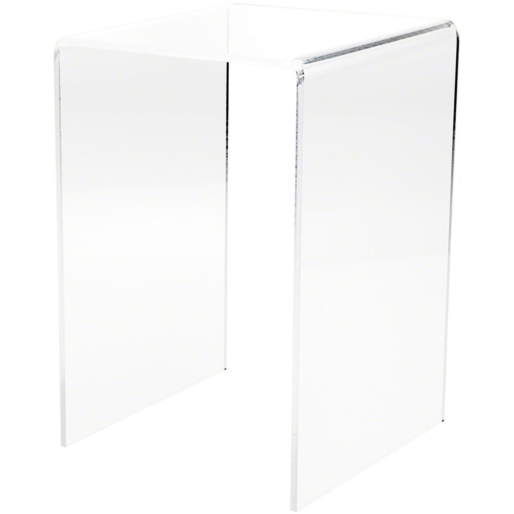 Plymor Clear Acrylic Vertical Square Display Riser, 12" H x 8" W x 8" D (1/4" thick) (2 Pack)