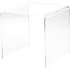Plymor Clear Acrylic Square Display Riser, 9" H x 9" W x 9" D (1/4" Thick) (2 Pack) view 1