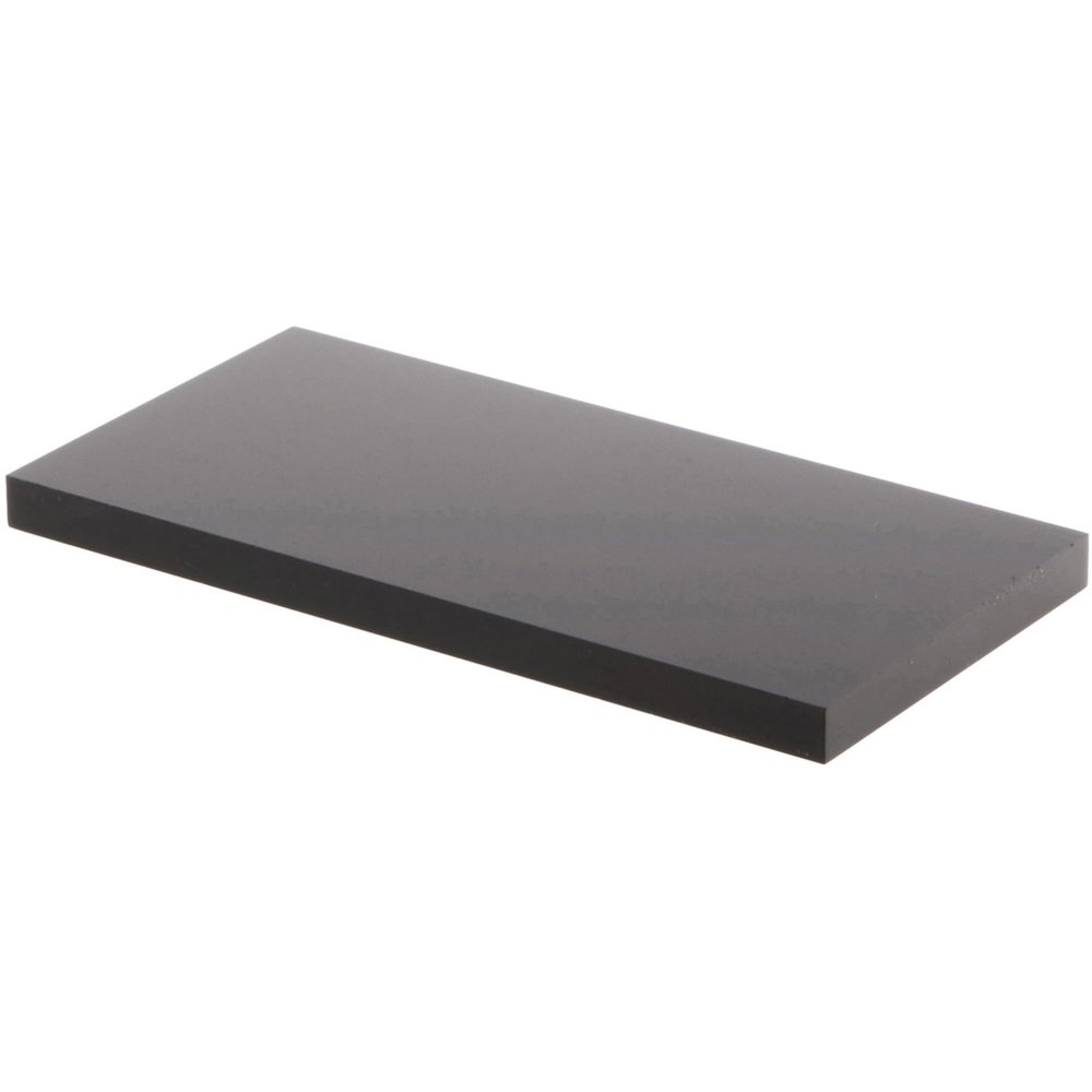 Plymor Black Rectangular Acrylic Display Base, 6" W x 3" D x 0.375" H, Pack of 3