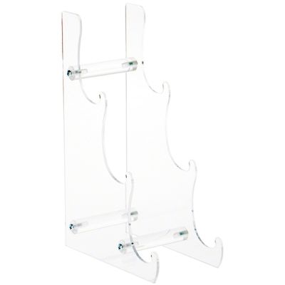 Plymor Clear Acrylic 3-Tier Display Easel, 10.5" H x 3.5" W x 6.75" D (for 6" - 7.5" Plates) (3 Pack)