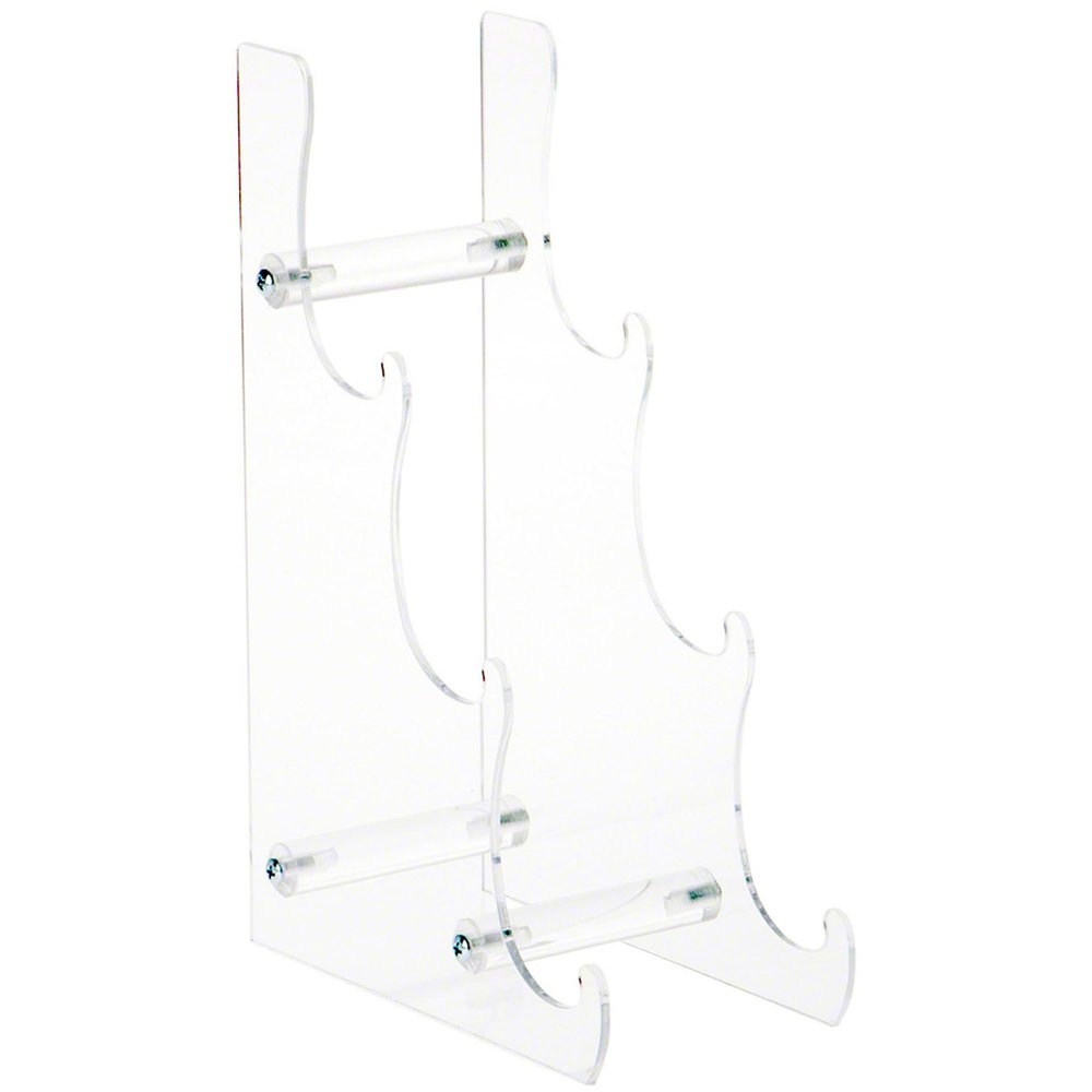 Plymor Clear Acrylic 3-Tier Display Easel, 10.5" H x 3.5" W x 6.75" D (for 6" - 7.5" Plates) (3 Pack)